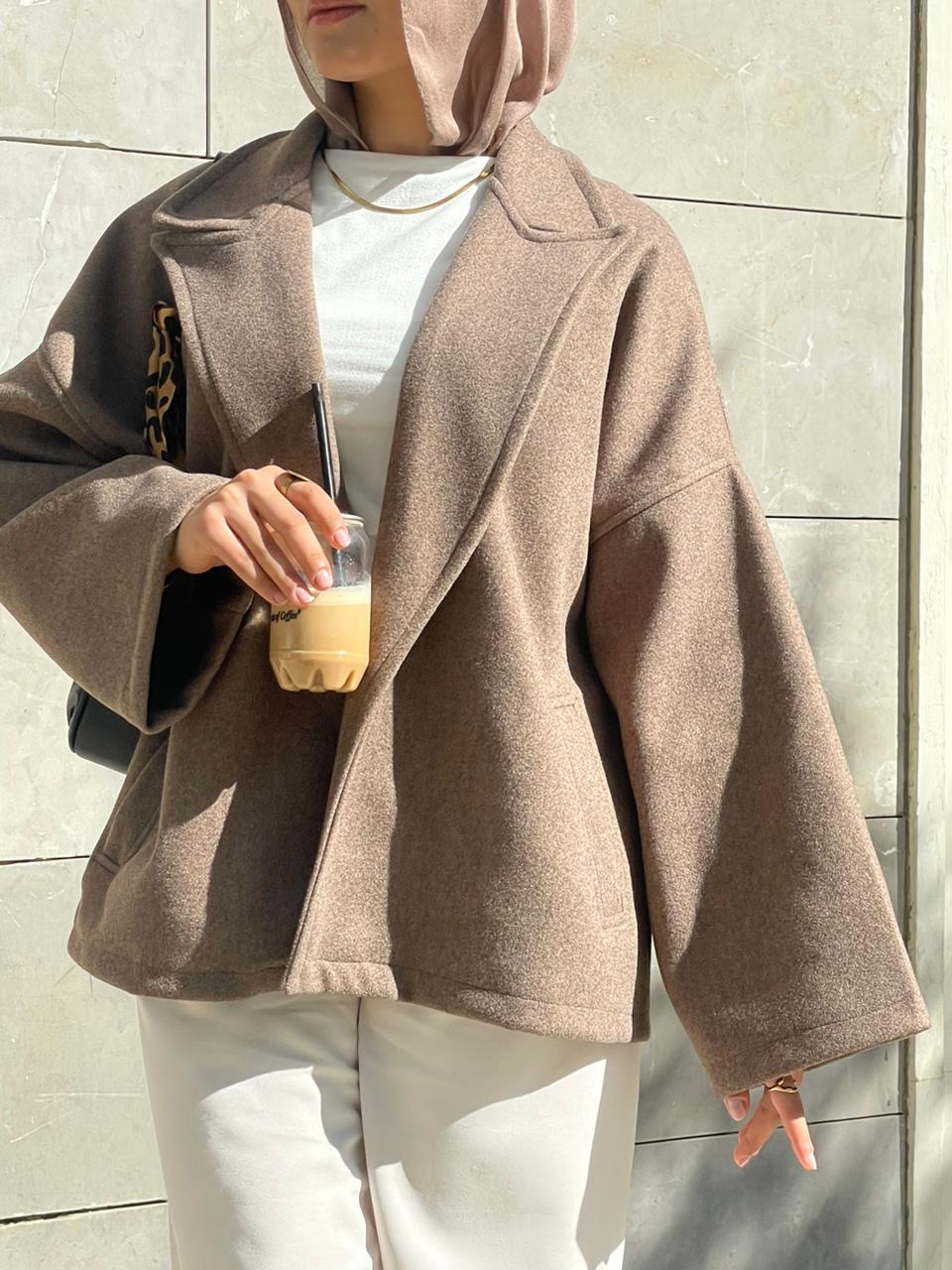 OVERSIZED JACKET - COCO BROWN