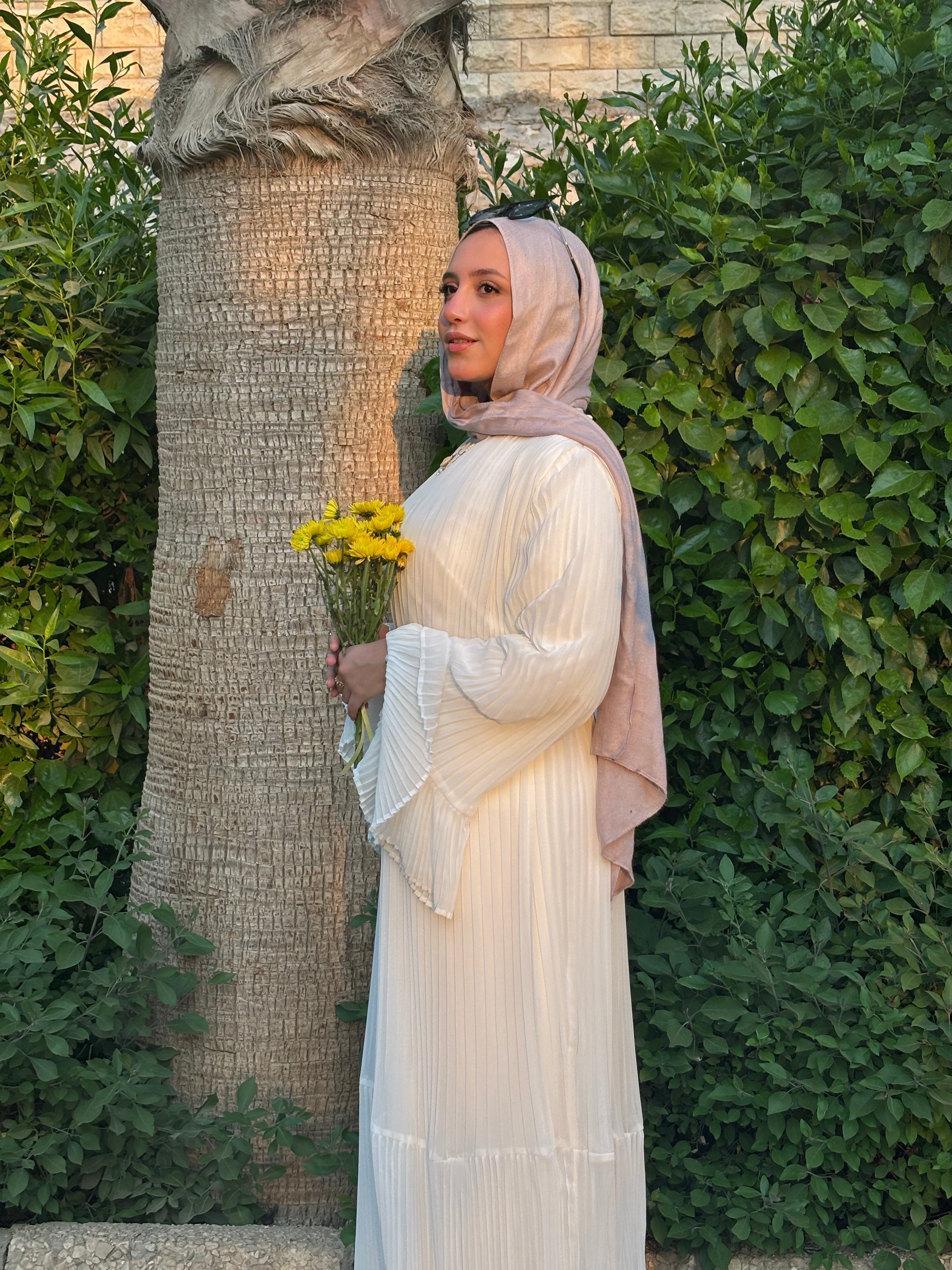 THE SERENE FLOW DRESS - OFFWHITE