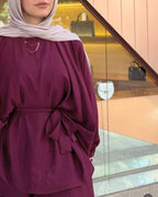 FLOWY SET - BURGUNDY