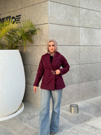 THE CONTOUR JACKET - AUBERGINE