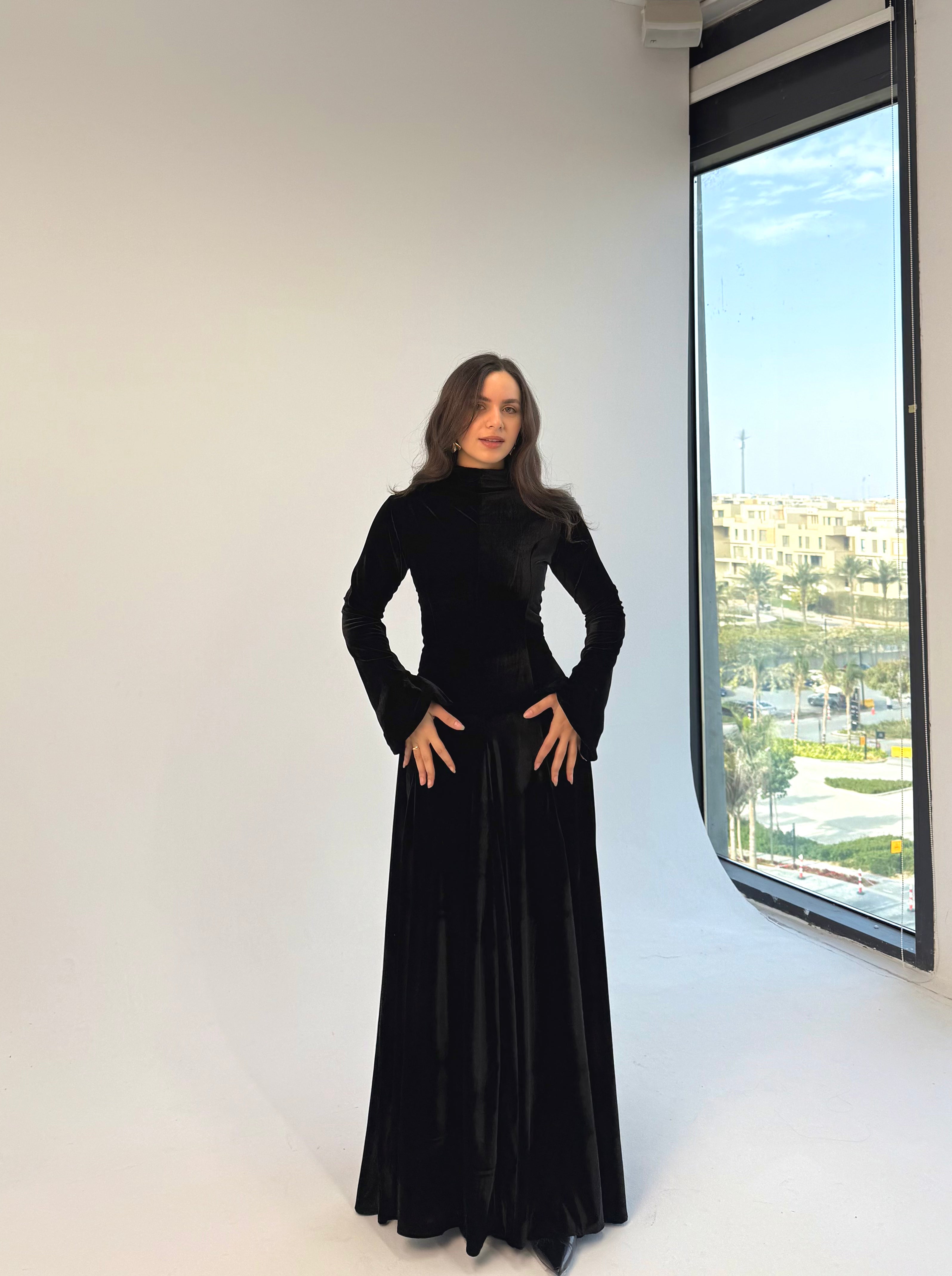 Noir Velvet Royale Dress