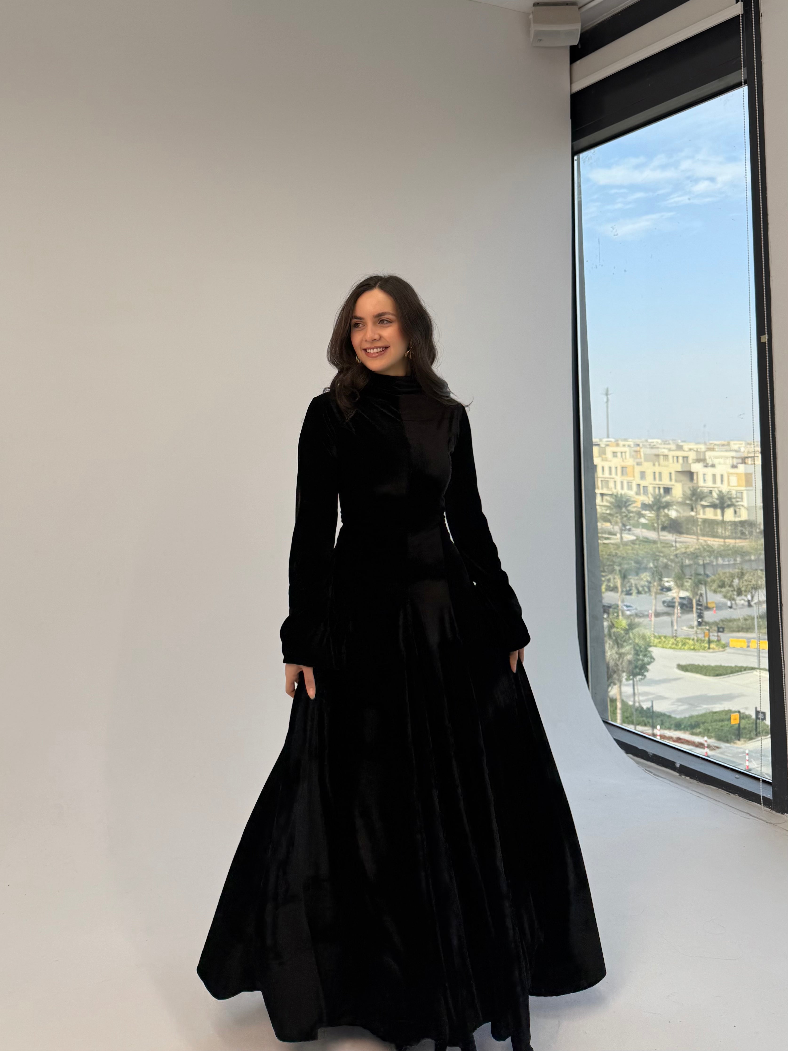 Noir Velvet Royale Dress