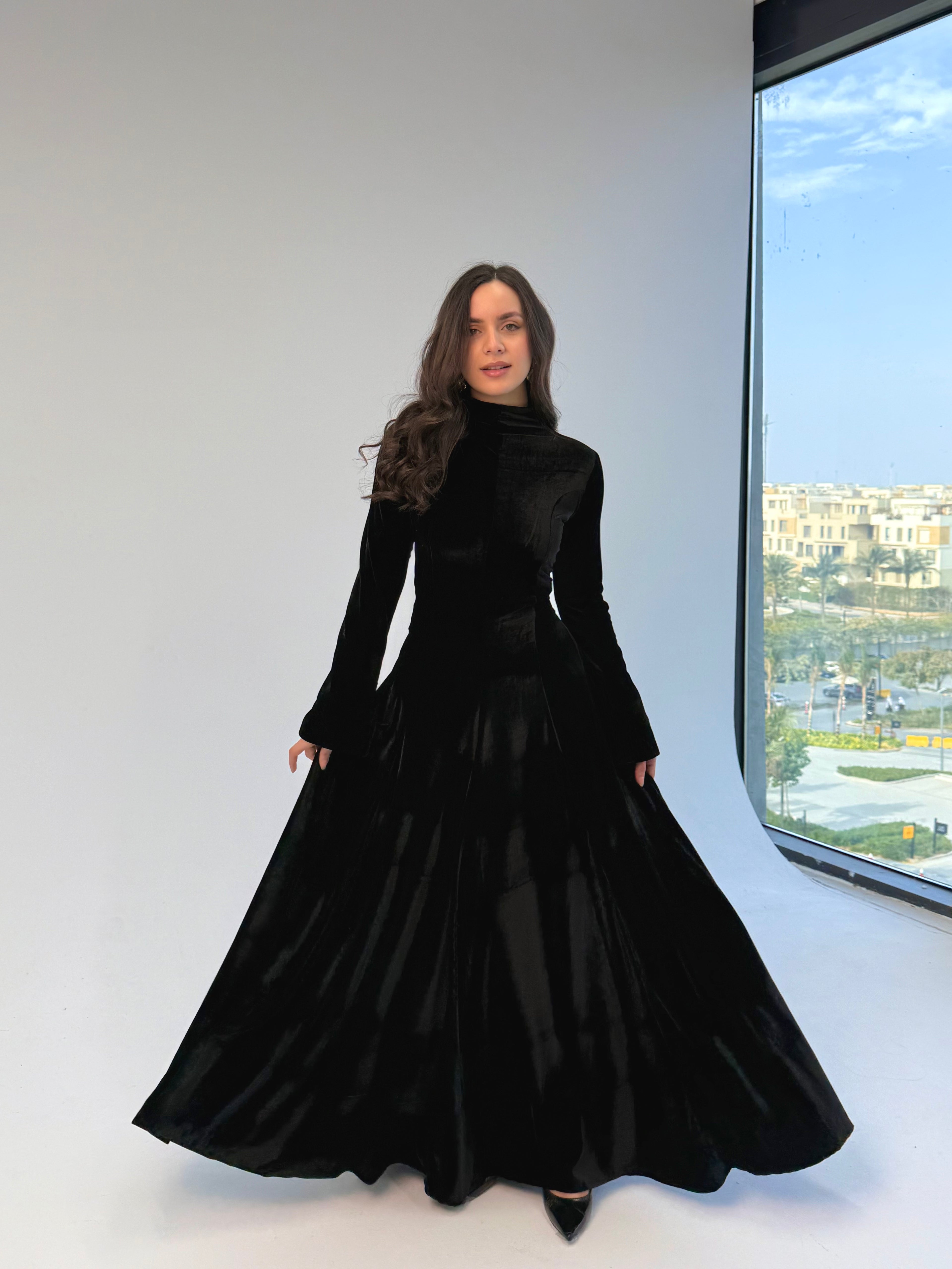 Noir Velvet Royale Dress