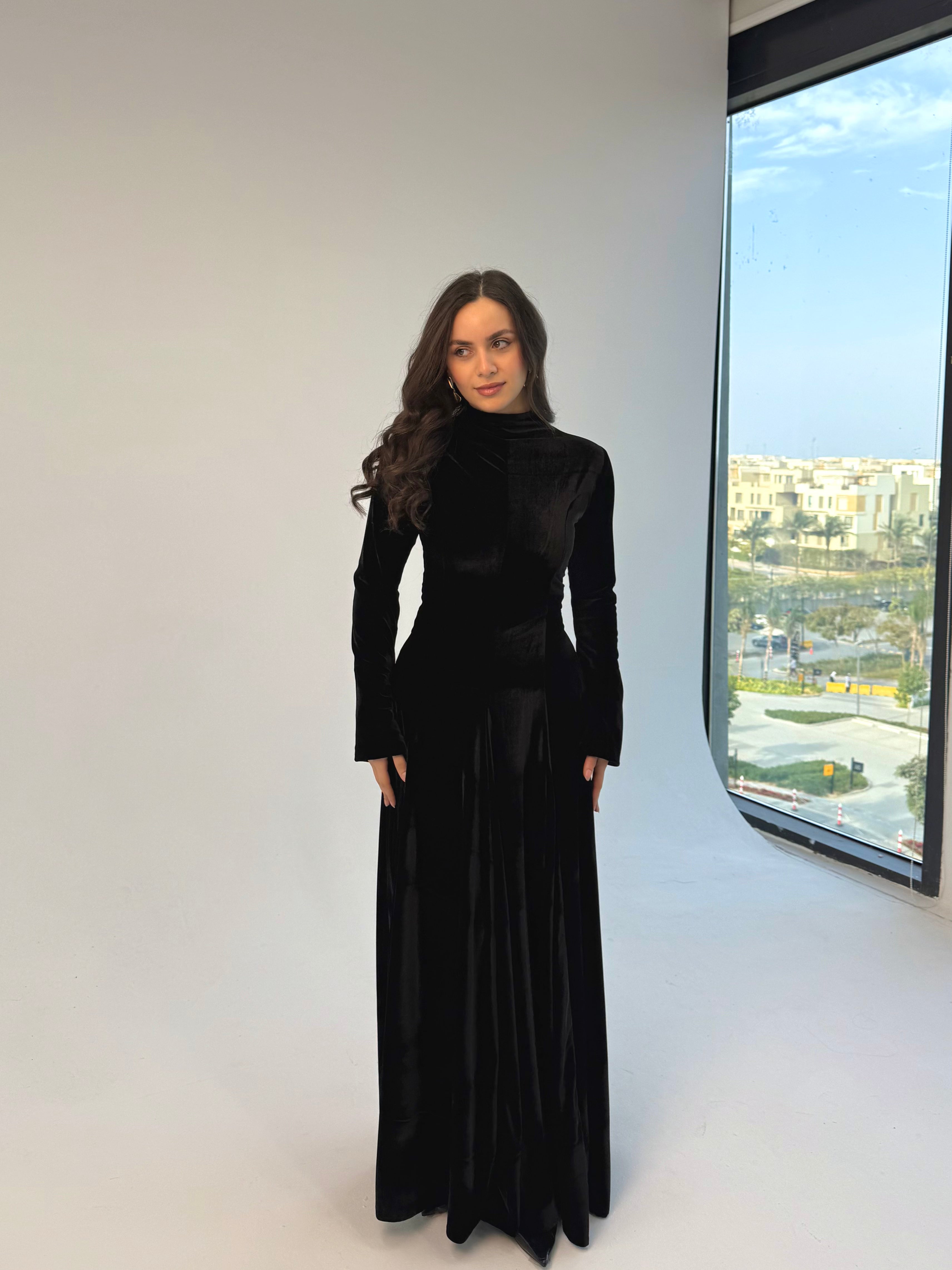 Noir Velvet Royale Dress