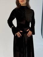 Noir Velvet Royale Dress
