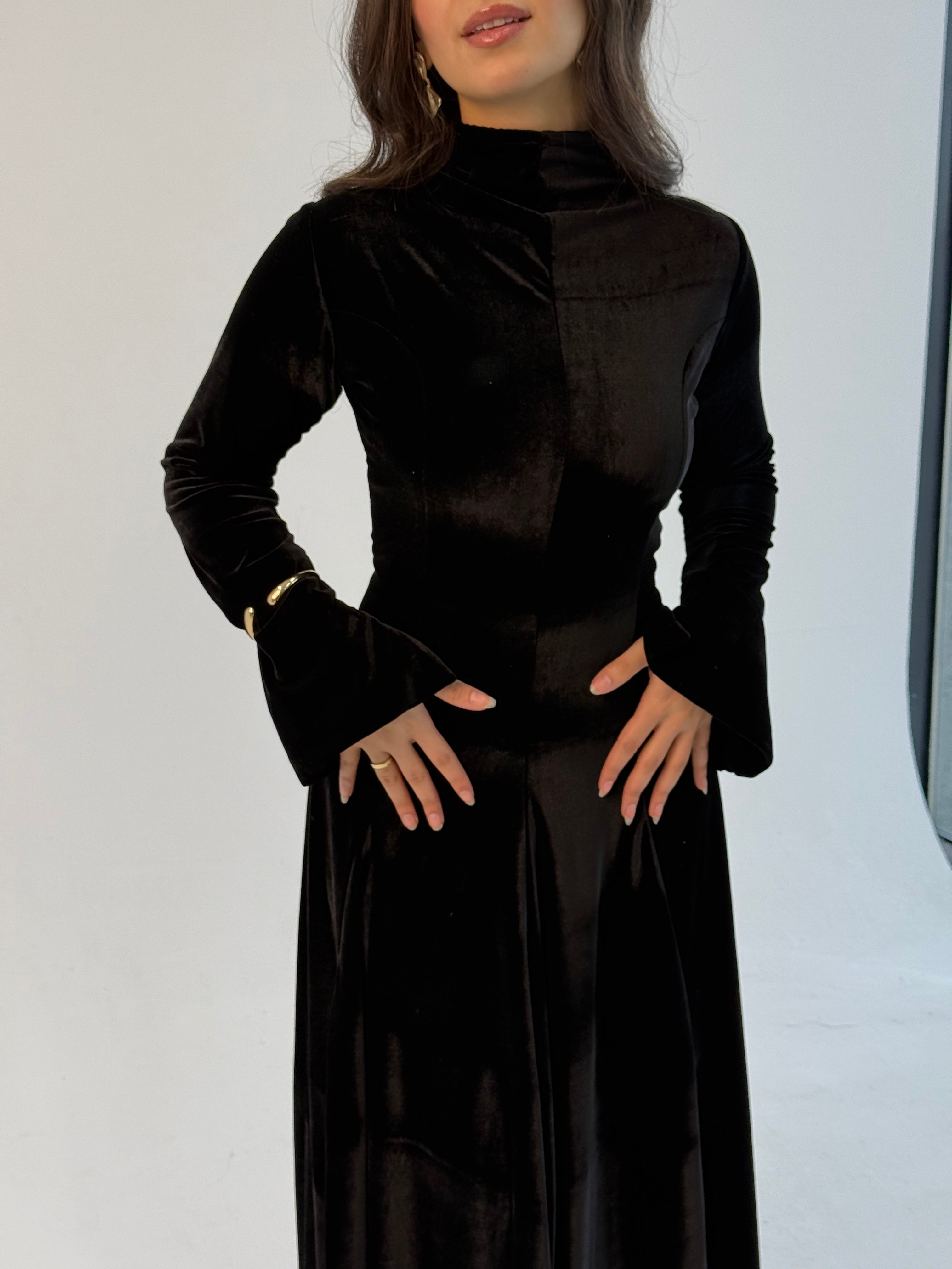 Noir Velvet Royale Dress